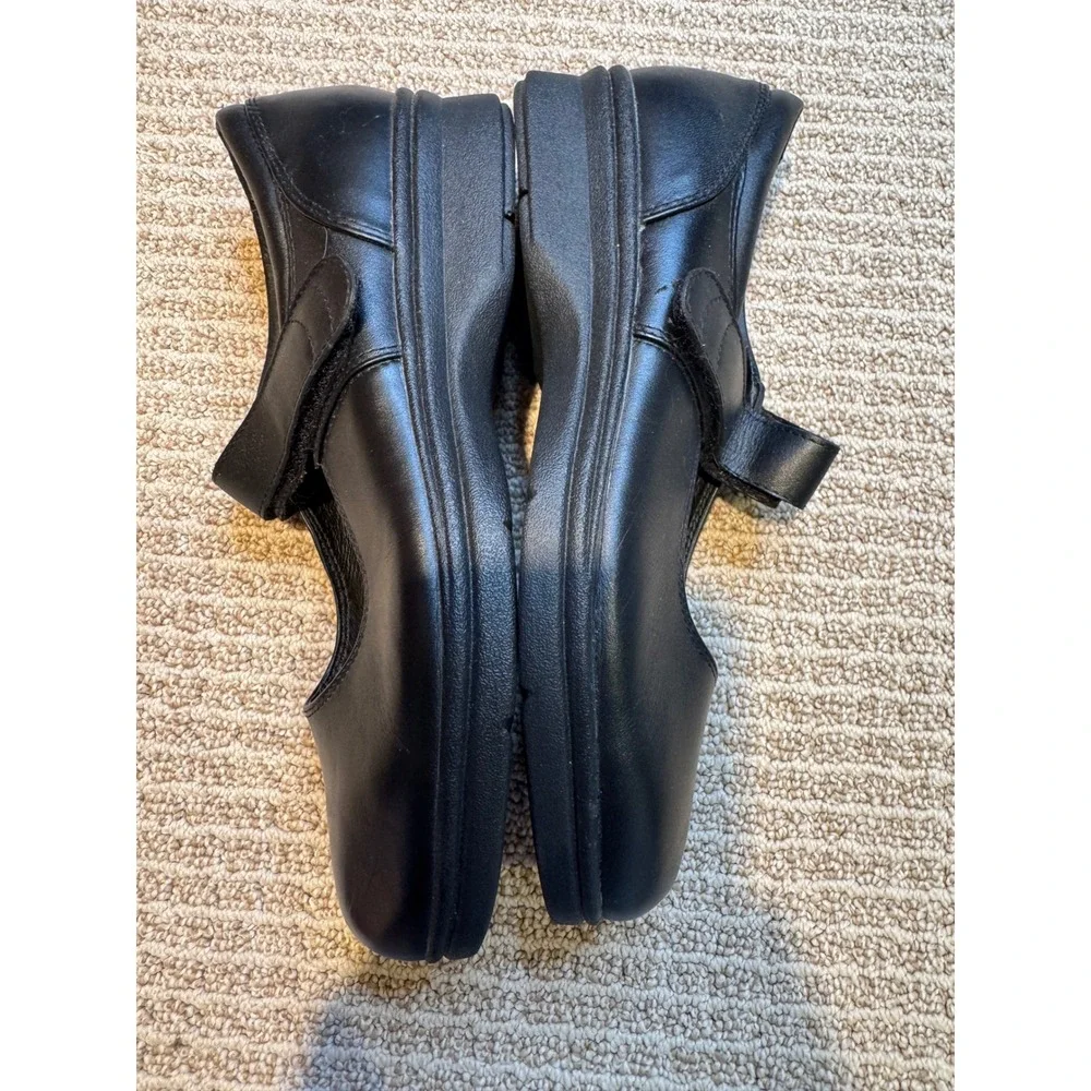 Propet MJ Walker‎ Black Leather Hook and Loop Comfort Shoes Women's 8.5 W